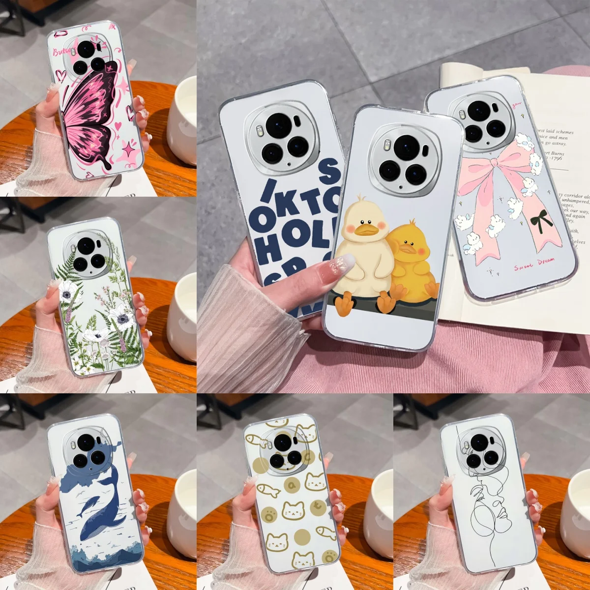 Duck Bow Transparent Silicone Durable Simplicity Bumper Case