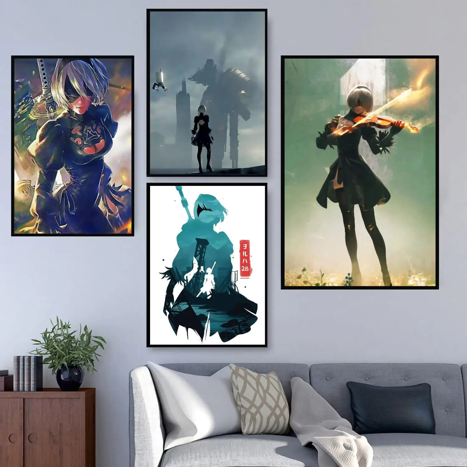 

manga nier cartoon 24x36 Decorative Canvas Posters Room Bar Cafe Decor Gift Print Art Wall Paintings