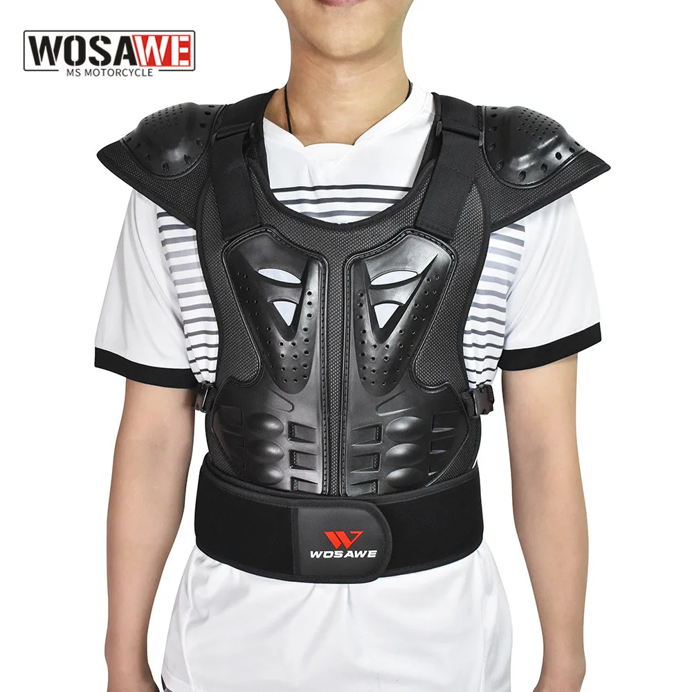 WOSAWE Back Protector Motorcycle Armor for Adult Short Sleeve Spine Chest Protection Motocross Racing Skateboard Body Top Armor
