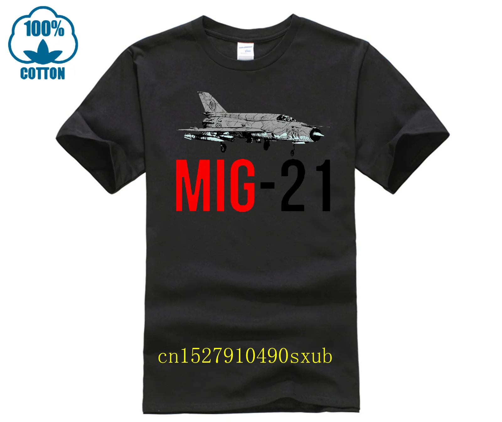 Maglietta Da Uomo Mig 21 Jet Air Plane Mig 21 Jet Air Plane Tee Shirts Manica Corta Festa Del Papà Uomo Personalizzato