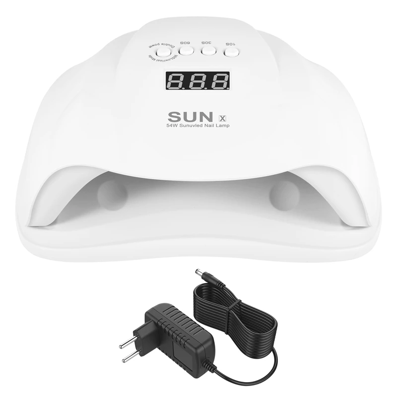 썬 X 네일 젤 건조기, UV LED 램프, 전문 백색광 광택제 기계, 빠른 건조기, 네일 아트 도구 E, 54 W