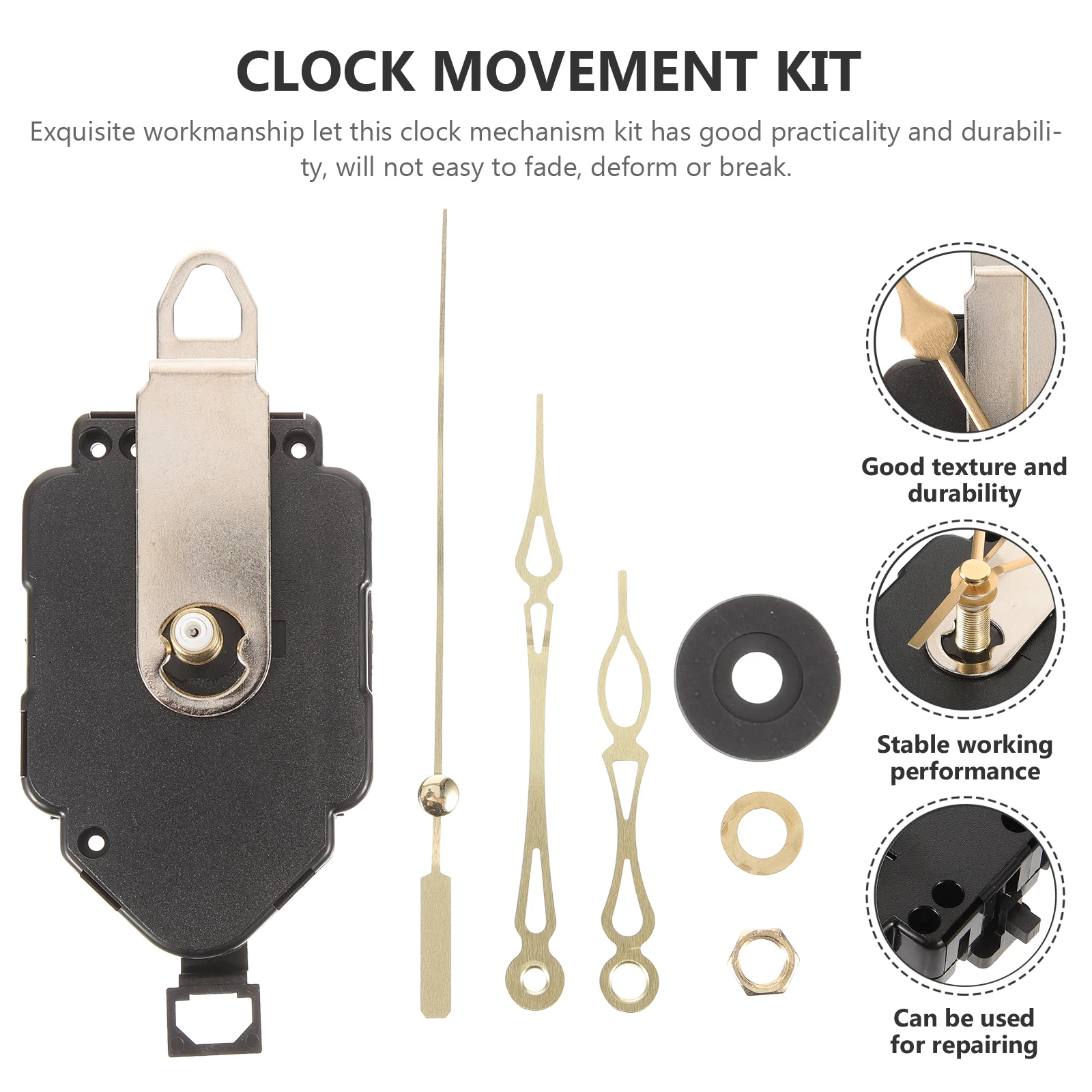 Quartz Pendulum Clock Movement Repair Parts 2 Hands Kit Wall Clock Mechanism Accessories Motor Mute Movement