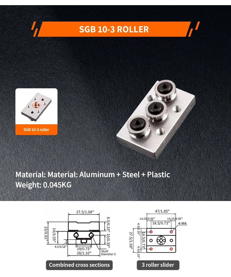 2PCS Integrierte Dual-Achsen Linearführung SGR20N SGR20 1200-2500mm + 4PCS Roller Sliding SGB20N/20 mit 3/4/5 Rad Schloss Aluminium – Detail 13