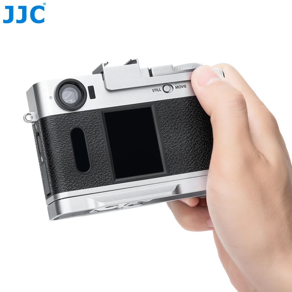 JJC Aluminiumlegierung Kamera Blitzschuh Daumen hoch Griff für Fujifilm X Half X-HF1 Zubehör Daumenauflage Kamera Griffhalter – Detail 24
