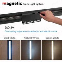 Smart Magnetic Track Light Tuya Zigbee Bluetooth DC48V LED Downlight Spot Flood Grille Lamps Mordern Home Living Room Black 2