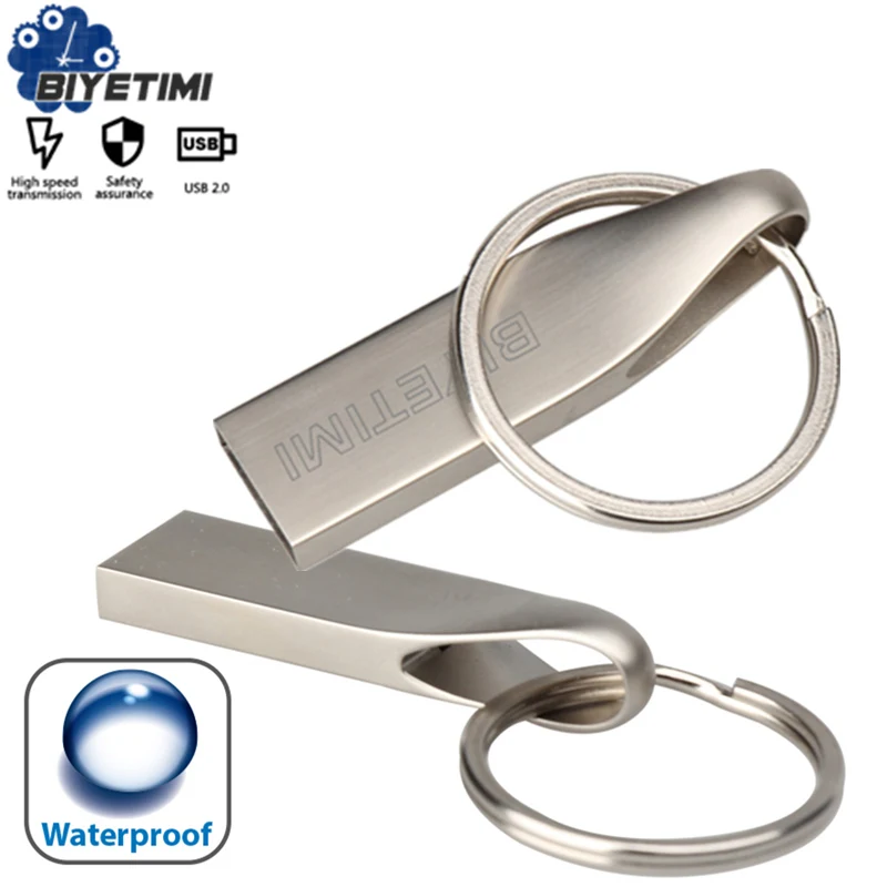 Biyetimi USB флеш-накопитель 128 Гб металлический флеш-диск Новое поступление флеш-накопитель 32 Гб 64 ГБ USB 2,0 флэш-накопитель 16 ГБ 8 ГБ USB-диск карта памяти