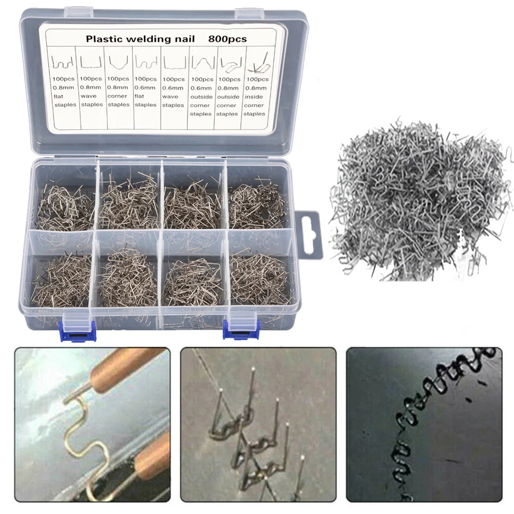 Plastics Bonding System 0.6mm Hot Staples 100 Pcs Hot Staples For Plastic Repair - 0.6mm... Plastic Welder Staples