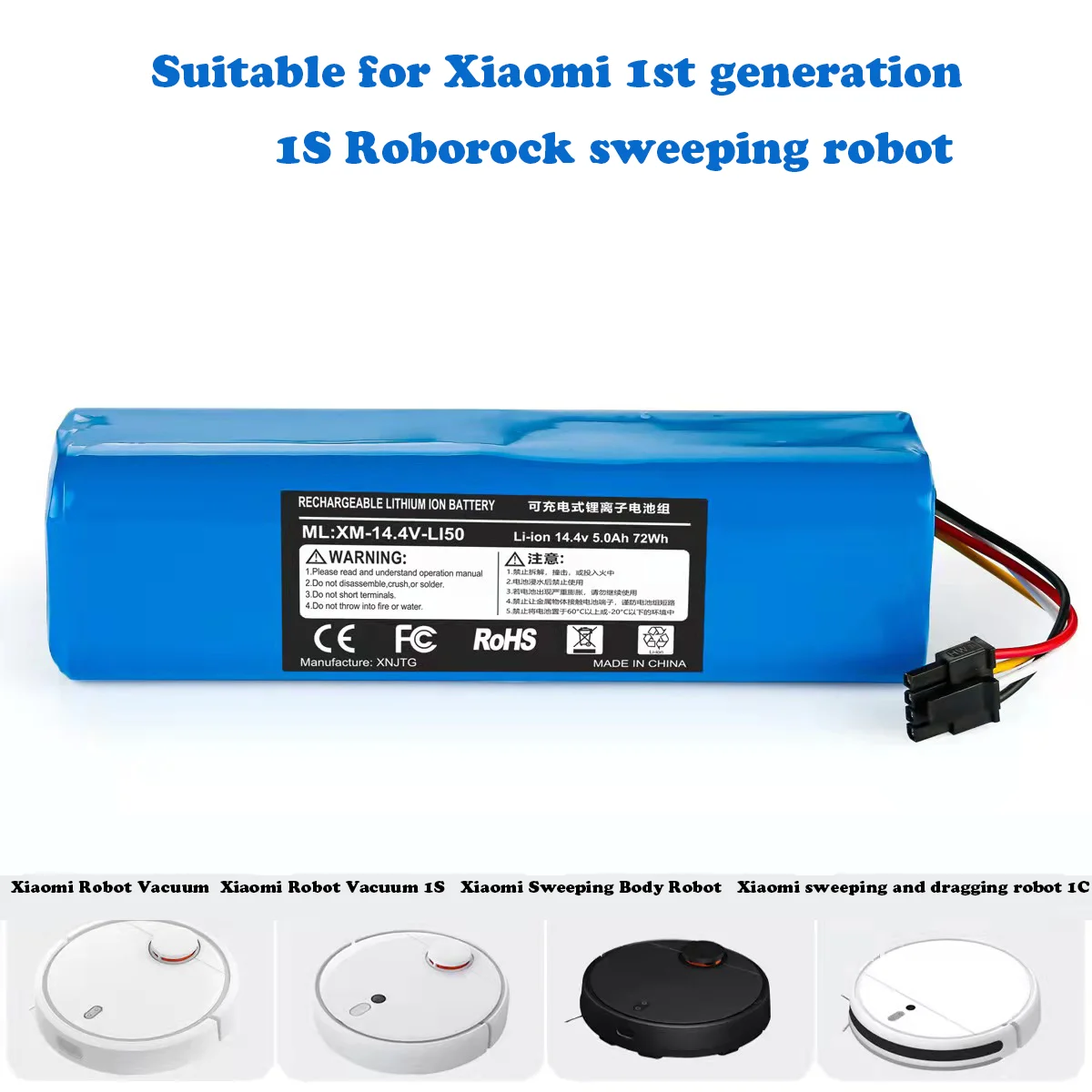 14.4V Battery 5200mAh Robot Vacuum 