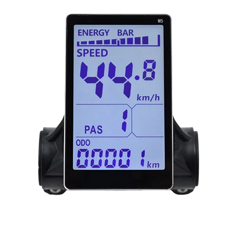 Electric Bike LCD Display M5 Electric Bike LCD Display Meter 24V 36V 48V 60V E Scooter LCD Panel Screen for Mountain Electric Bike(5PIN)