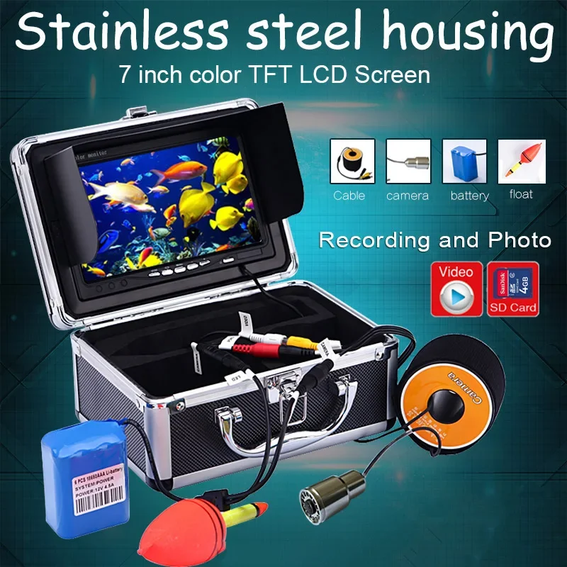 

Support DVR Function 12 Infrared LED 1000TVL HD 7'' LCD Monitor IP68 Level Deeply Function Underwater Fishing Video Camera WF13R