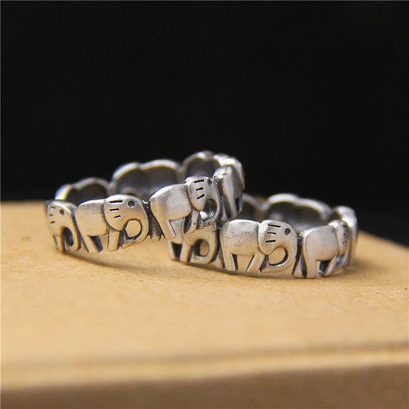 Buyee 925 Sterling Silver Female Ring Elegant Elephant Open Ring