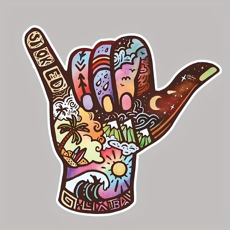 

Car Acesssories Car Sticke r1pc Waterproof Shaka Hand Sign Surf For S Trucks Motorcycles Boats And Laptops Creative Decal For En