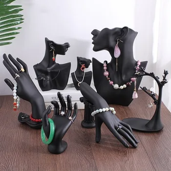 Présentoir de bijoux en résine, organisateur de bagues de mariage, colliers et bracelets, support de rangement, vitrine de comptoir de magasin 1