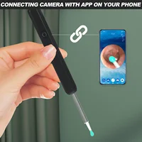 1 Set Ear Cleaning Otoscope Ear Wax Remover Wireless Ear Cleaner With Camera Ear Scoop Camera Otoscope With Earwax Cleaning Tool 2