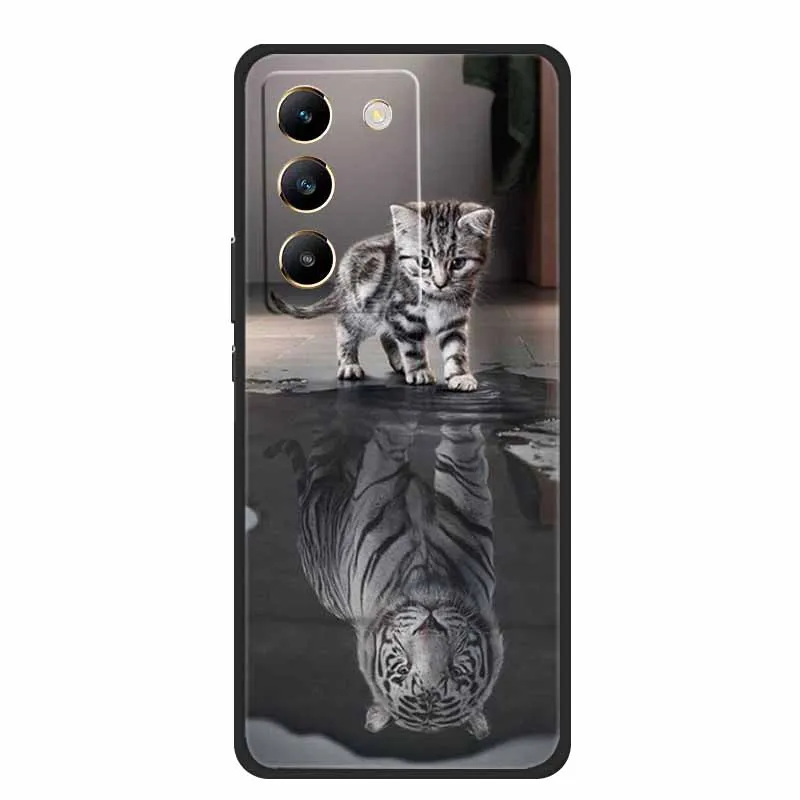 Black Silicone Soft Phone Case - Durable and Stylish Back Cover  Bag