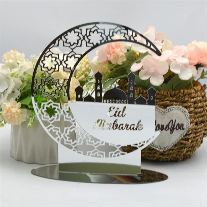 YeahBoom Piatto Ramadan Stella di Luna,vassoi per dolci del Ramadan,Eid Mubarak Party Servire Piatti,Vassoio Decorazioni Ramadan,per decorazione rustica per feste di Eid Mubarak Ramadan (Fiore vuoto