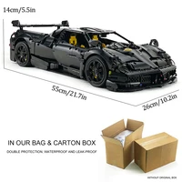 MOC 002 Super Sports Car Hypercar Huayra Model Building Blocks Technical Vehicle Brick Assembly Toy Christmas Gift For Kid Adult 6