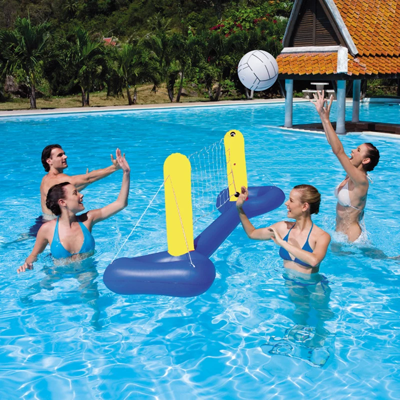 Summer Beach Toys Adult Children Family Swimming Pool Water Inflatable Volleyball Basketball Handball Goal Water Sports Game