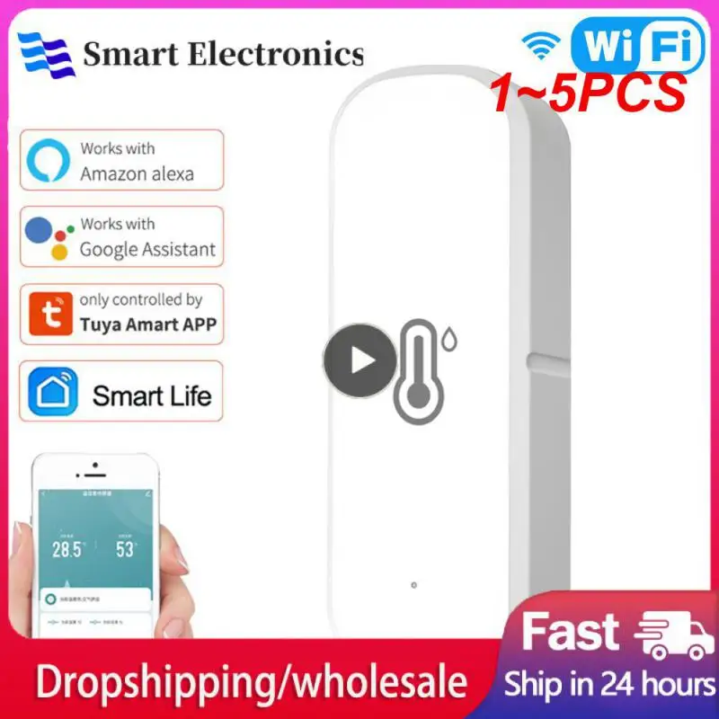

1~5PCS WiFi Temperature Humidity Sensor Indoor Thermometer Hygrometer Smart Home Security Alarm System For Tuya Smart Life Alexa