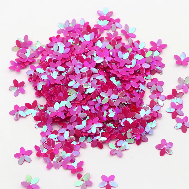10mm 10g Fünfblättrige Blumenförmige PVC-Glitzer-Pailletten in Großpackung für Näharbeiten, Kleidung, DIY, Heimdekoration, Zubehör und Bastelarbeiten – Detail 11