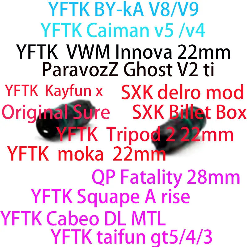 

YFTK VWM Innova Culpa MTL 415 S61 moka SQuape A rise flash 17mm kayfun x plus BY-kA v8 v9 sxk bb Delro Sure tank art Auto part