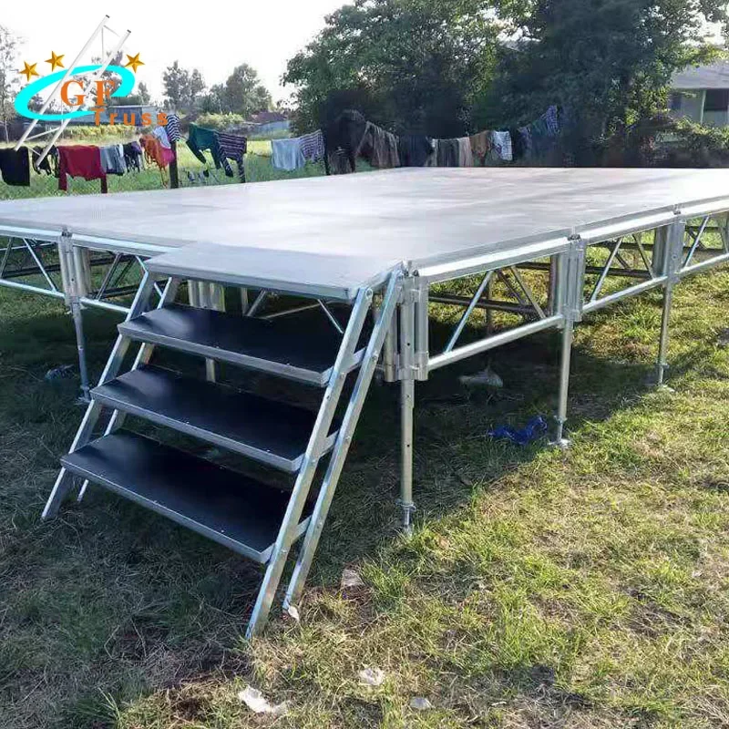 Easy-install Mobile Events Portable Stage for Outdoor Concert 1.22*1.22m