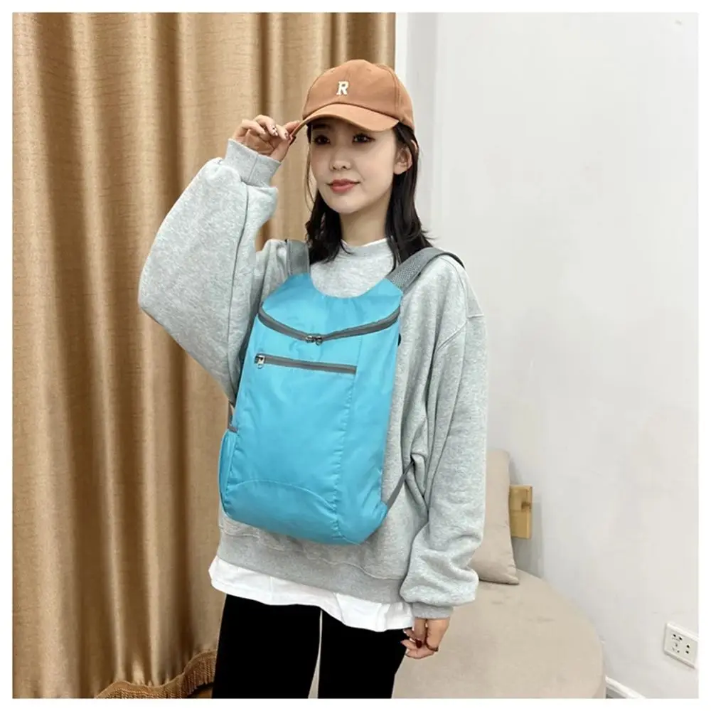 Travel Handy Waterproof Unisex Camping Ultralight Packable Water Resistant Handle Bag Daypack Travel Backpack Foldable Bag