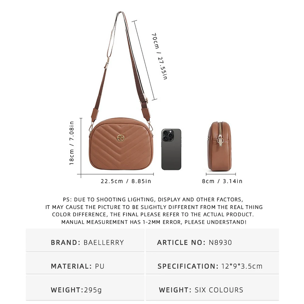 2025 Spacious PU Leather Crossbody Bag Women, Large Capacity Work Tote with Multi Zipper Pockets & Adjustable Strap for Daily Co