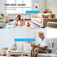 5G Light Bulb Security Camera Wireless Outdoor Indoor 2.4G WiFi IP Camera for Home Security IPC Motion Detection Two-Way Audio