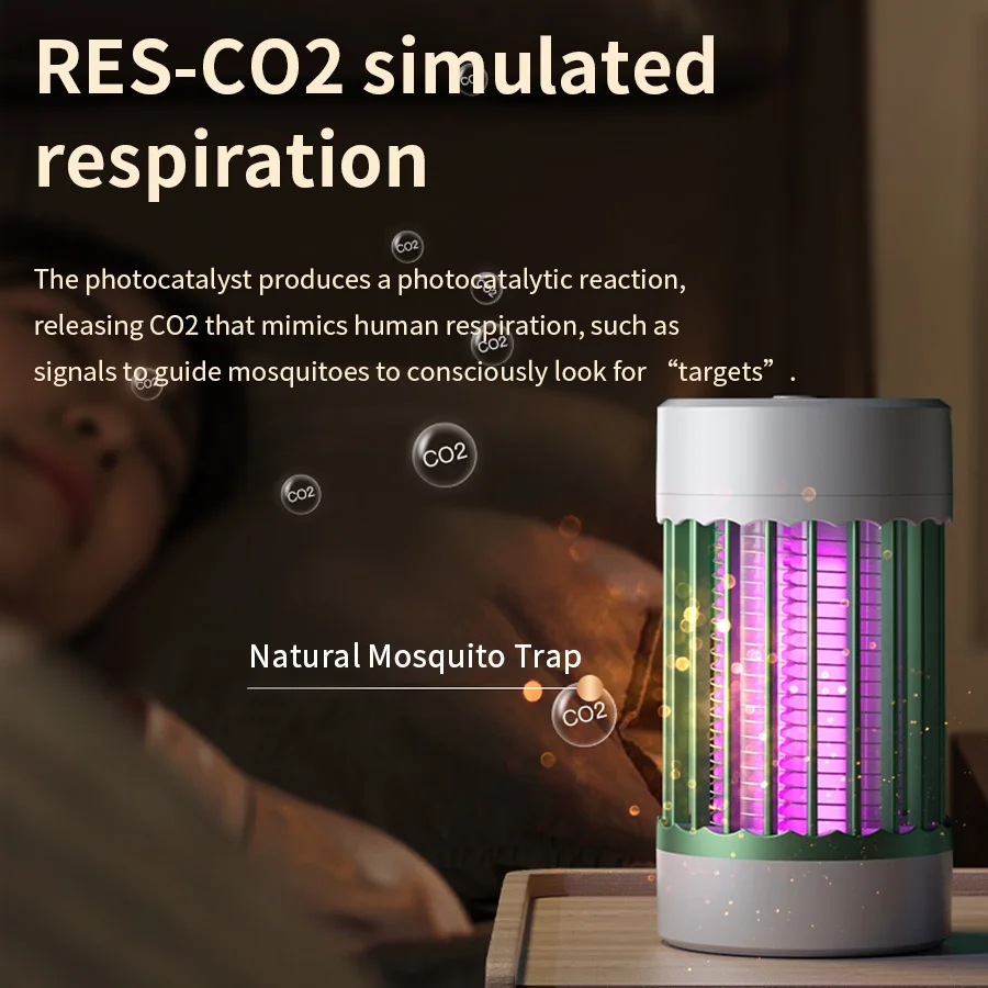 New Electric Shock Mosquito Killer Lamp UV Light USB Anti Mosquito Trap For Bedroom Outdoor Camping Use Kills Moths Wasps Gnats
