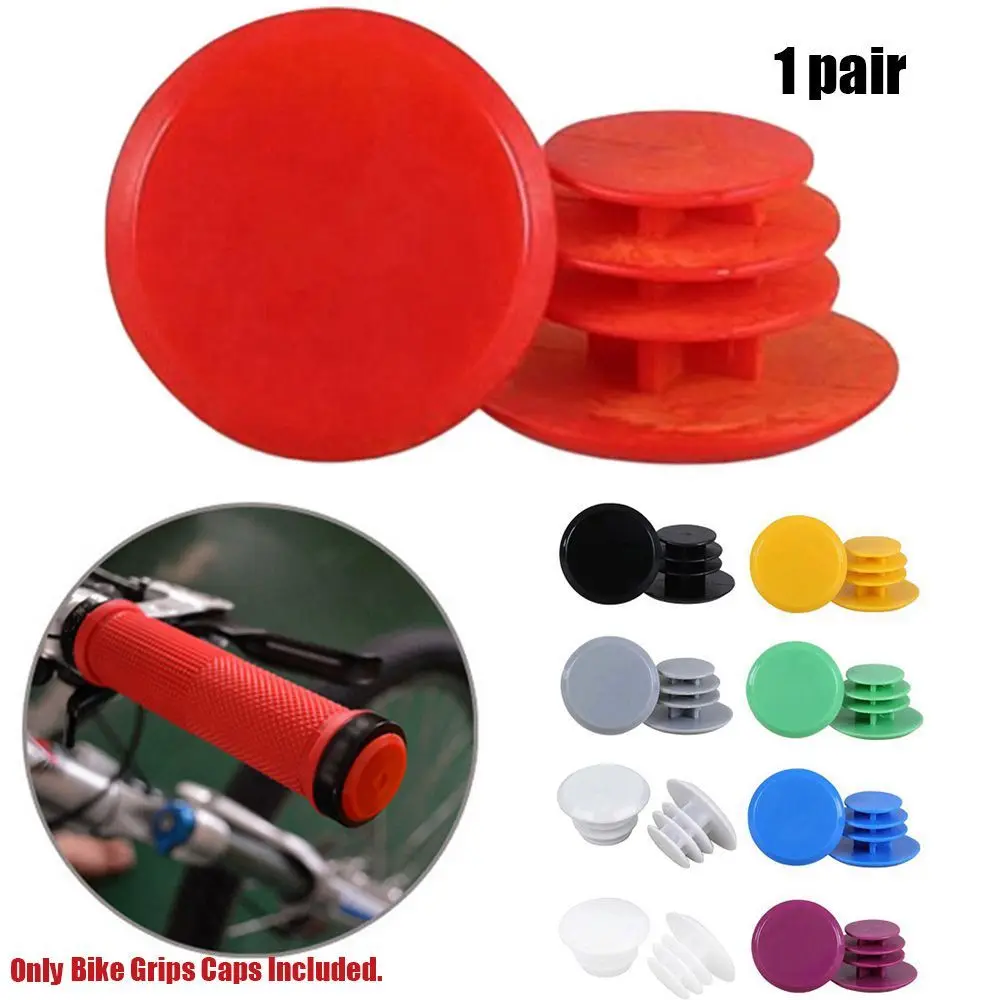 

1pair Bicycle Handlebar Grip End Plugs Road Bike Grips Bicycle Cycling Handles Grips Plastic Caps Stoppers Bike Accessories