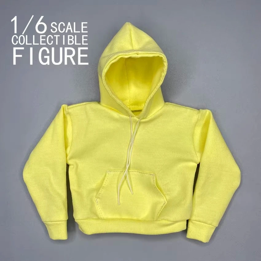 CROWDHTOYS 1/6 Maßstab Herren-Hoodie in Unifarbe, Oversize-Stil, Soldatenkleidung, Modell für 12-Zoll-Spielzeugfiguren und Puppen – Detail 24