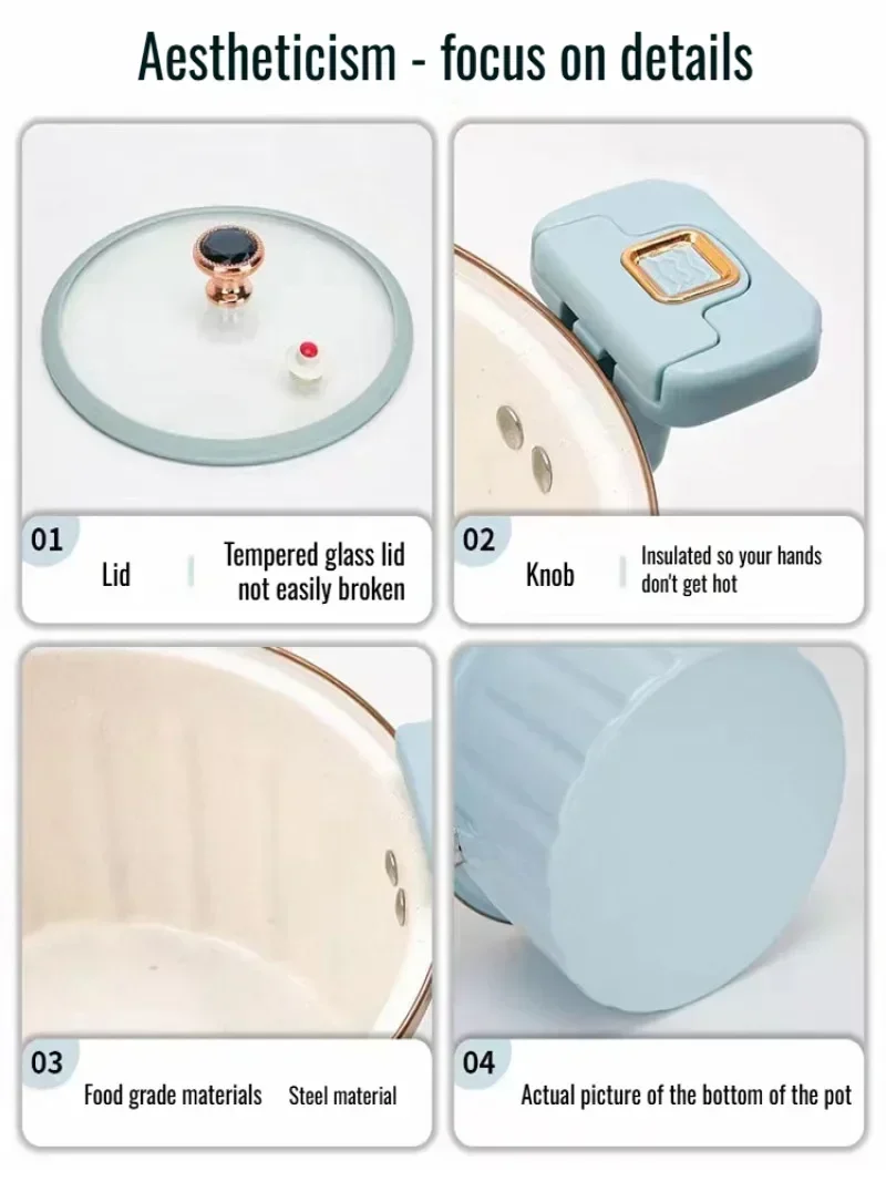 Micro Pressure Cooker Household Large Capacity cooking Pot with Double Ear Non-stick Multi-function Soup Pot Pressure Cooking