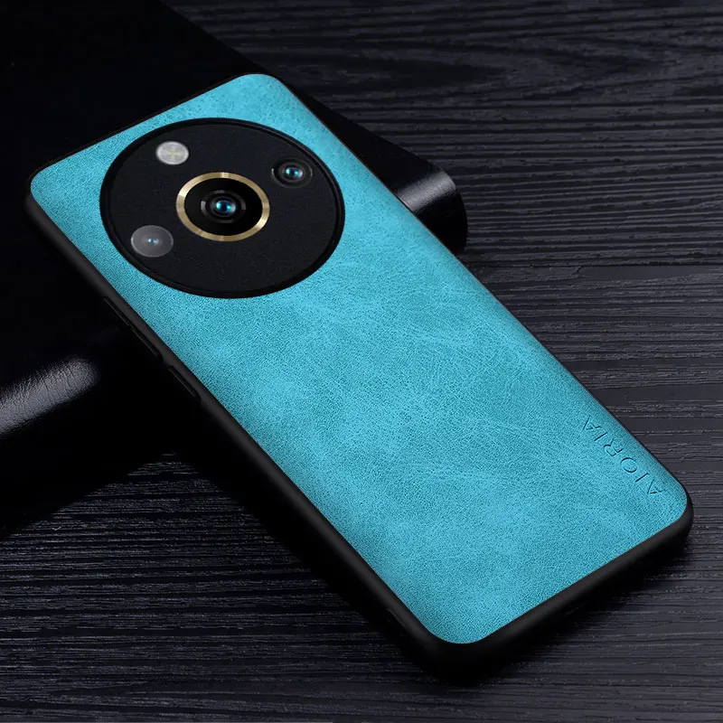 Premium PU Leather Scratch-Resistant Solid Color Phone Case