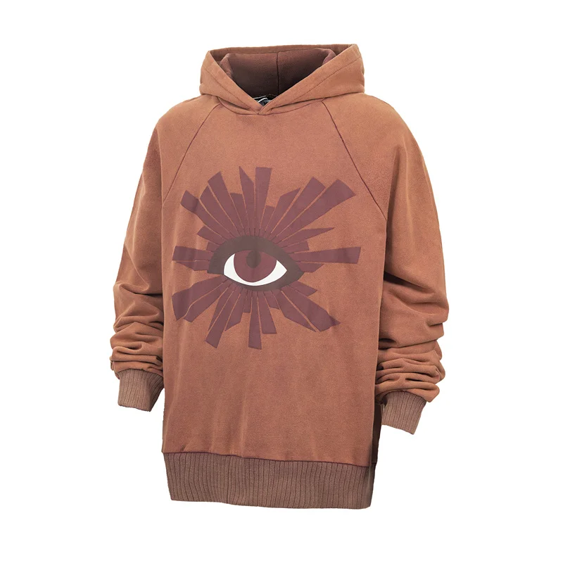 

2024ss Washed Heavy Fabric Vintage HOUSE OF ERRORS Hoodies Men Women Best Quality Oversized Sweatshirt Eyes Printed Hooded