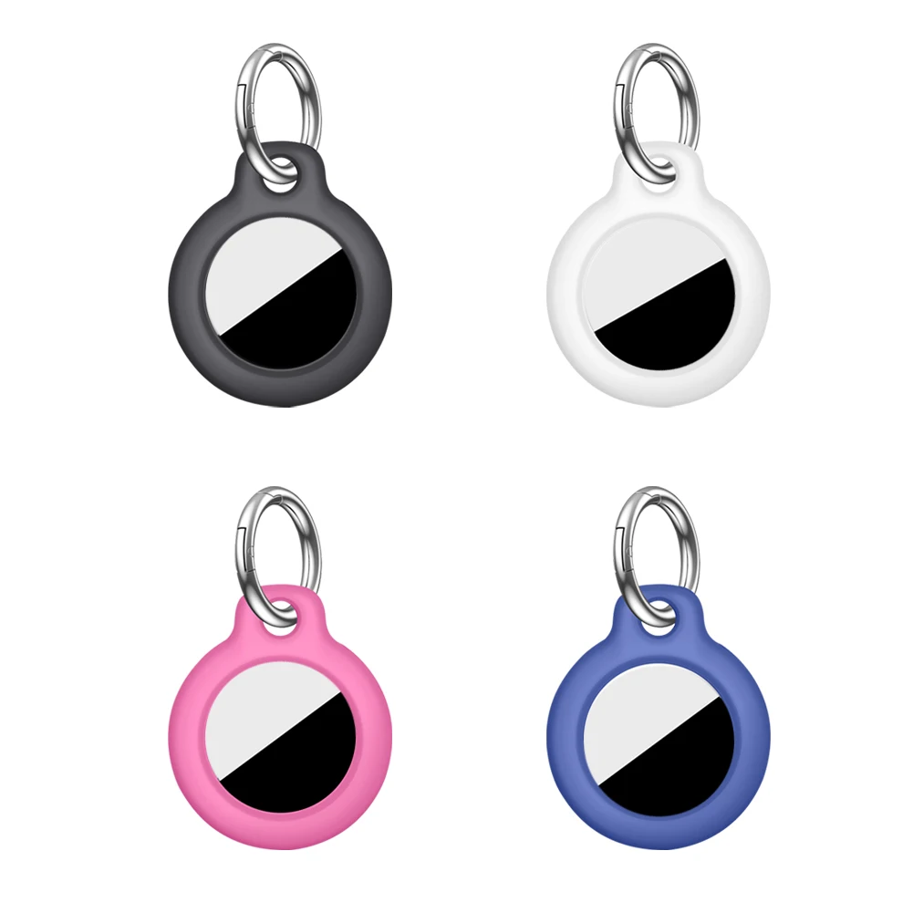 Anti Lost Device Tracker Skin Keychain Sleeve Keychain Hard PC Case Shockproof Protective Skin Key Ring for AirTag Holder