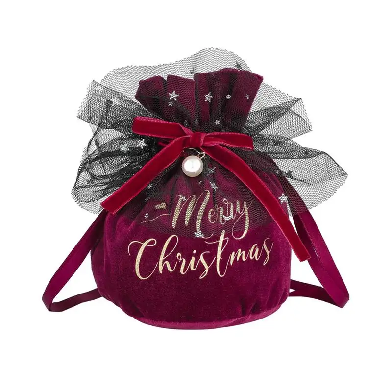 

Velvet Pouches With Drawstrings Mini Christmas Gift Bags Velvet Gift Bag Treat Bags Small Drawstring Pouch For Candy Snack