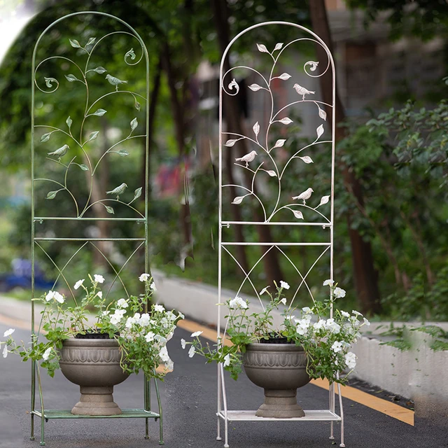 Pot de fleurs en métal en forme de cœur - Décoration de jardin pour l' extérieur - Rouille 