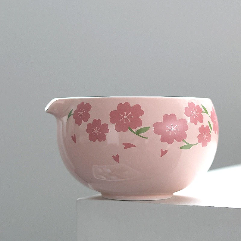 مجموعة ماتشا سيراميك وردي ٧ قطع