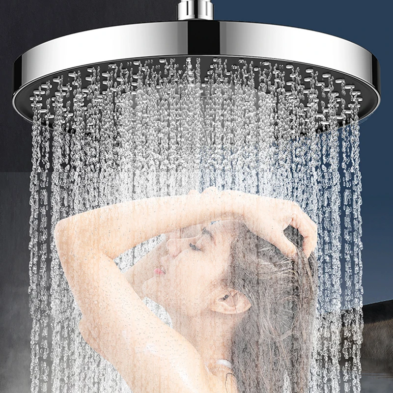 

Luxury 10 Inch Silver Black Rainfall Shower Head 3 Modes Adjustable High Pressire Top Shower Heads Bathroom NEW Big Showerhead