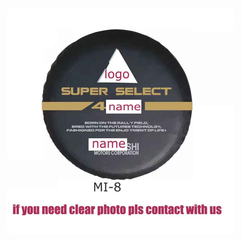 14"-17" Inch Waterproof PVC Spare Wheel Tire Cover Protector for MIT subishi
