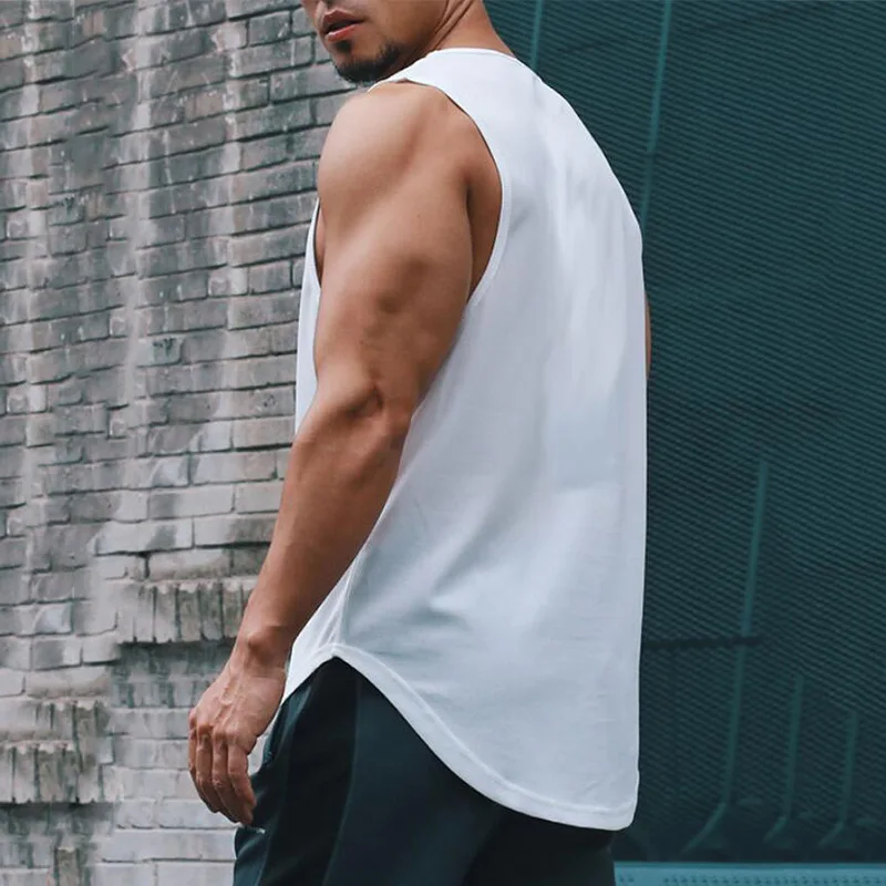 Summer Gym Shirt Sleeveless T-Shirts Marathon Quick-drying Sports Vest Men Running Training Basketball Loose Fitness Vest