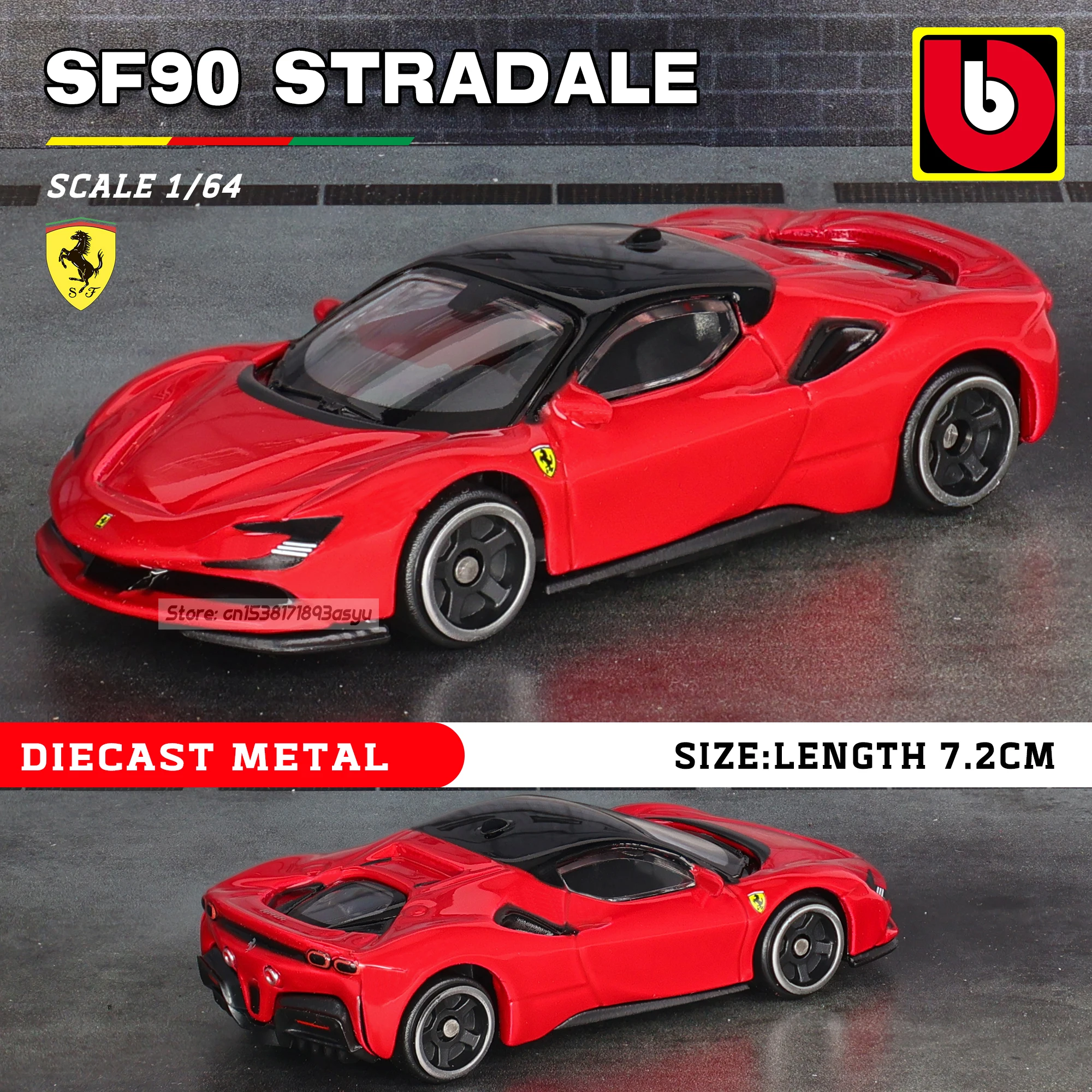 Bburago 1:64 ferrari 488 458 f12 296 gtb f40 f50 liga de luxo carro fundido modelo de brinquedo coleção presente mini modelo de carro 10