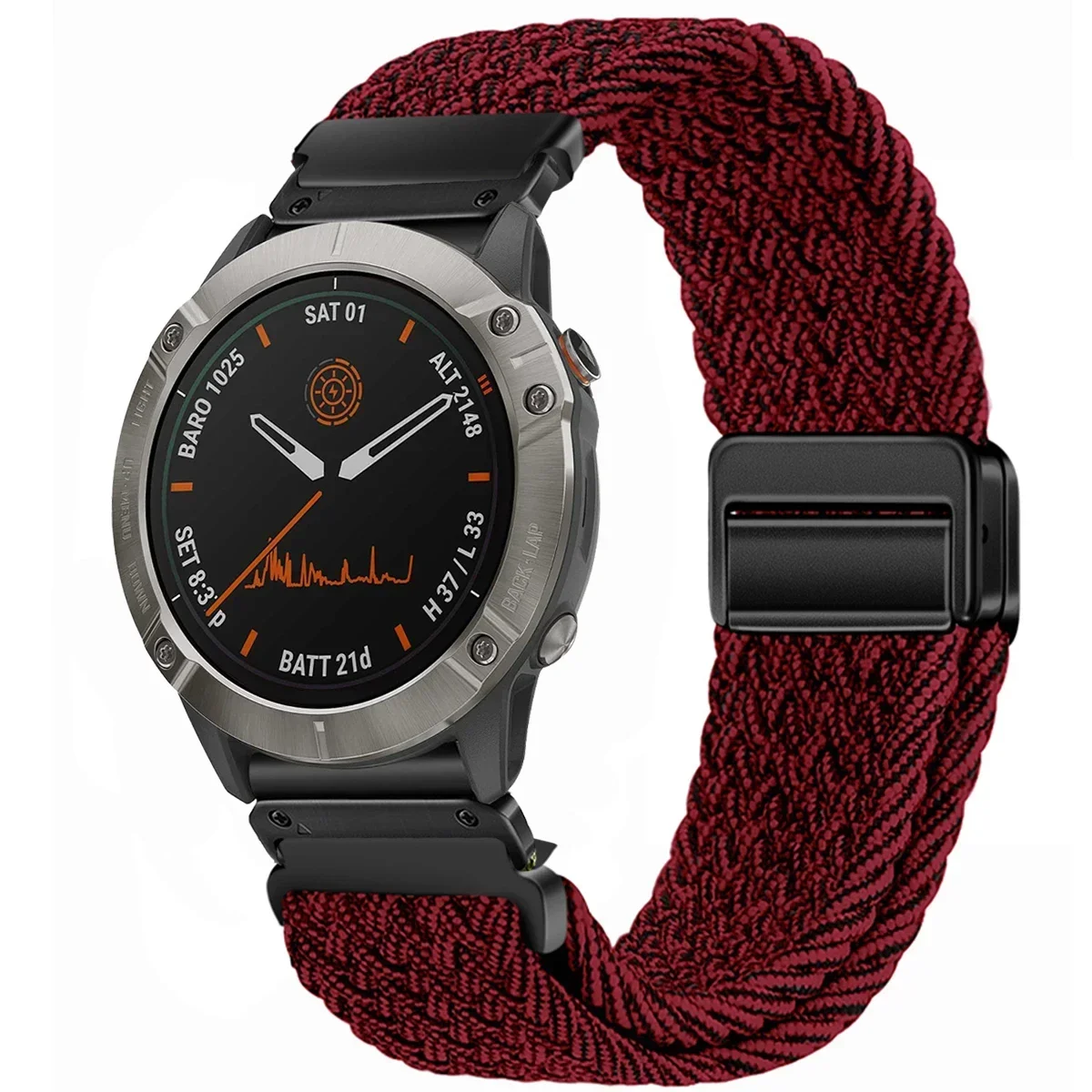 Enhanced Nylon QuickFit Smartwatch Strap - Universal 22/26mm Wristband