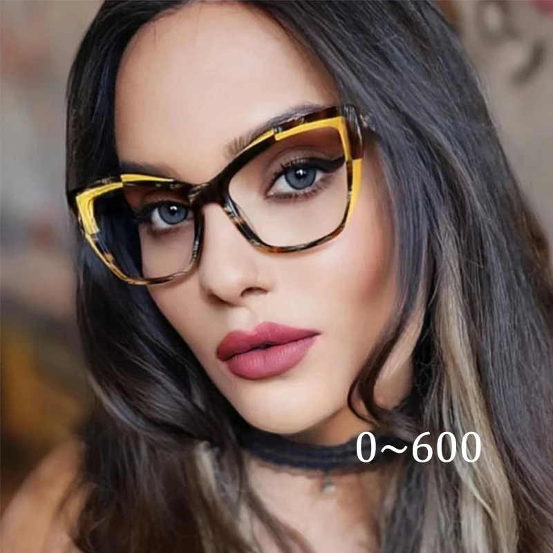 

Женские очки для чтения «кошачий глаз», TR90, очки с антибликовым покрытием, прозрачные Модные женские очки по рецепту