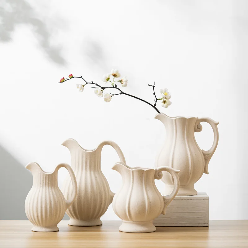 

Vegetarian kettle ceramic vase irrigation watering flower arrangement European-style elegant ornaments home decoration crafts