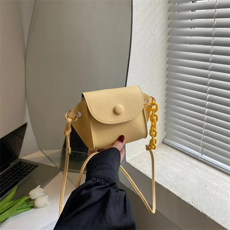 여성용 미니 숄더백, PU 가죽 솔리드 핸드백, 동전 카드 이어폰 Lpstick 정리함, 크로스 바디 백, 2023 패션