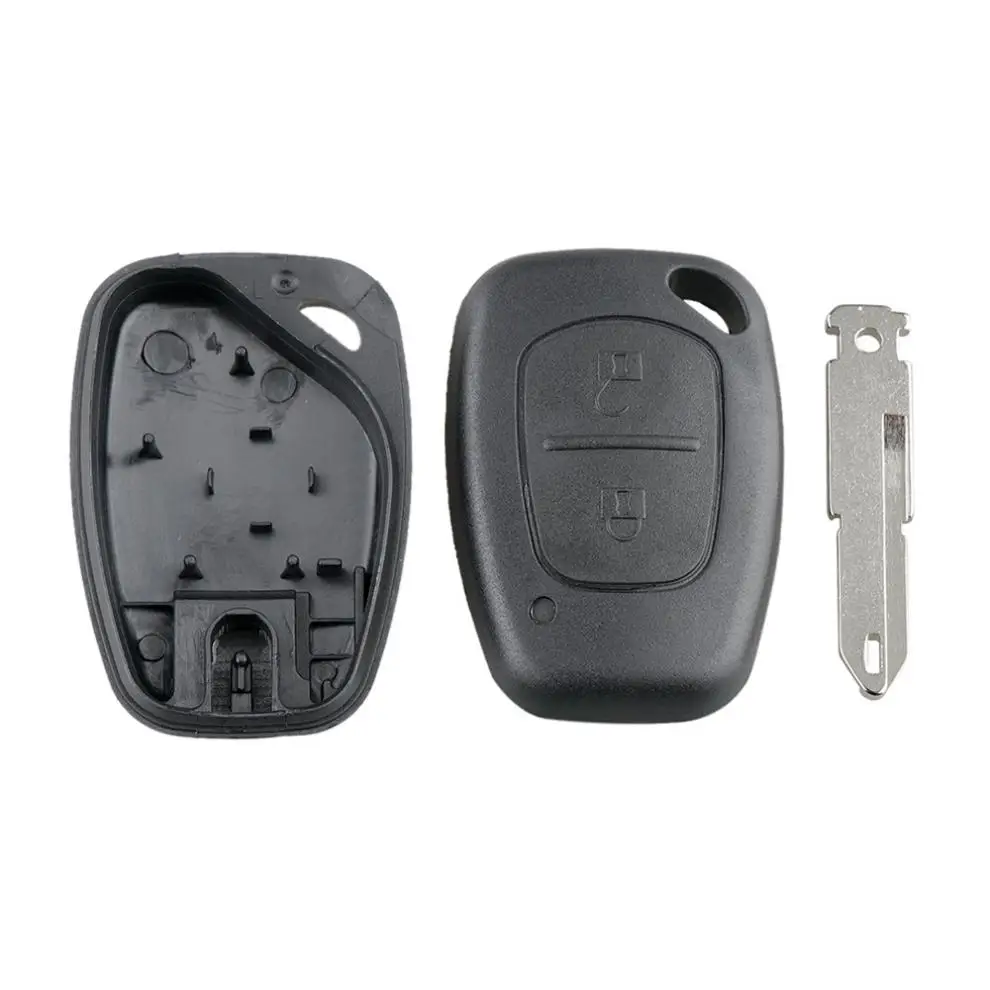 Sostituzione custodia chiave automatica a 2 pulsanti con guscio chiave remota per auto con 206 lama chiave non tagliata per Kangoo-/Renault- Traffic Master Vivaro- - Image 2