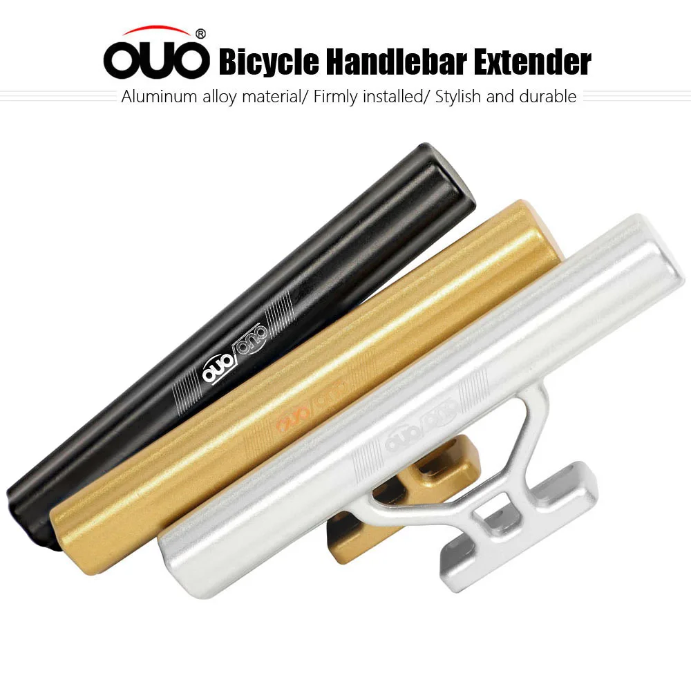 OUO Bicycle Handlebar Extension Aluminum Mountain Bike Front Light Computer Bracket Bicycle Handlebar Extender Lamp Holder Mount