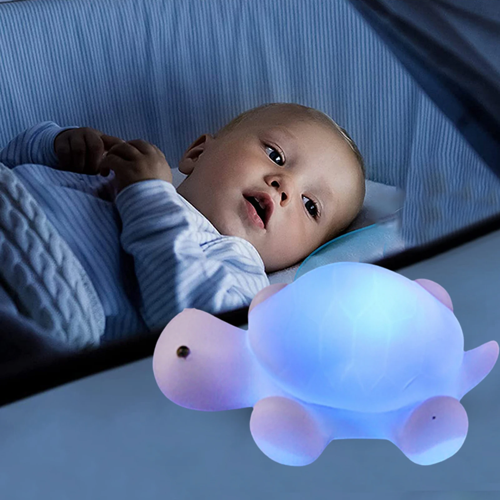 Portable Mini Led Baby Night Light Cute Turtle Touch Night Lamp